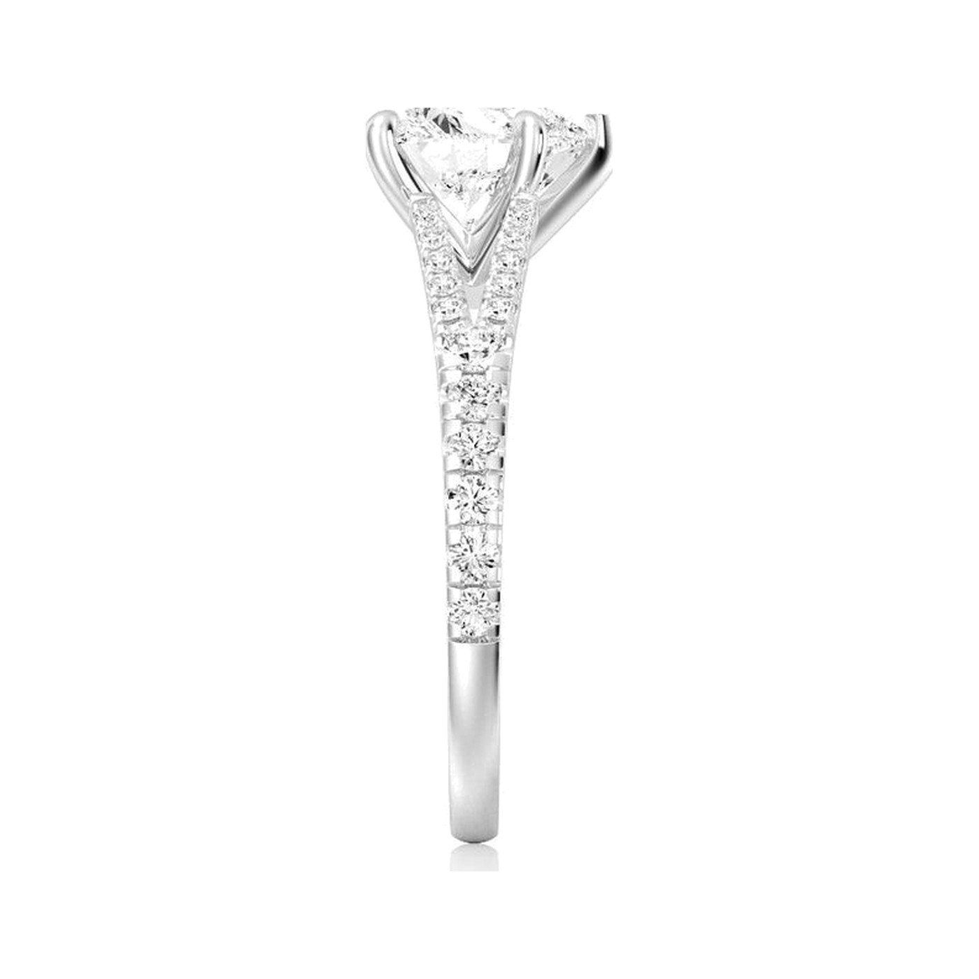 Heart Split Shank Ring — view 2