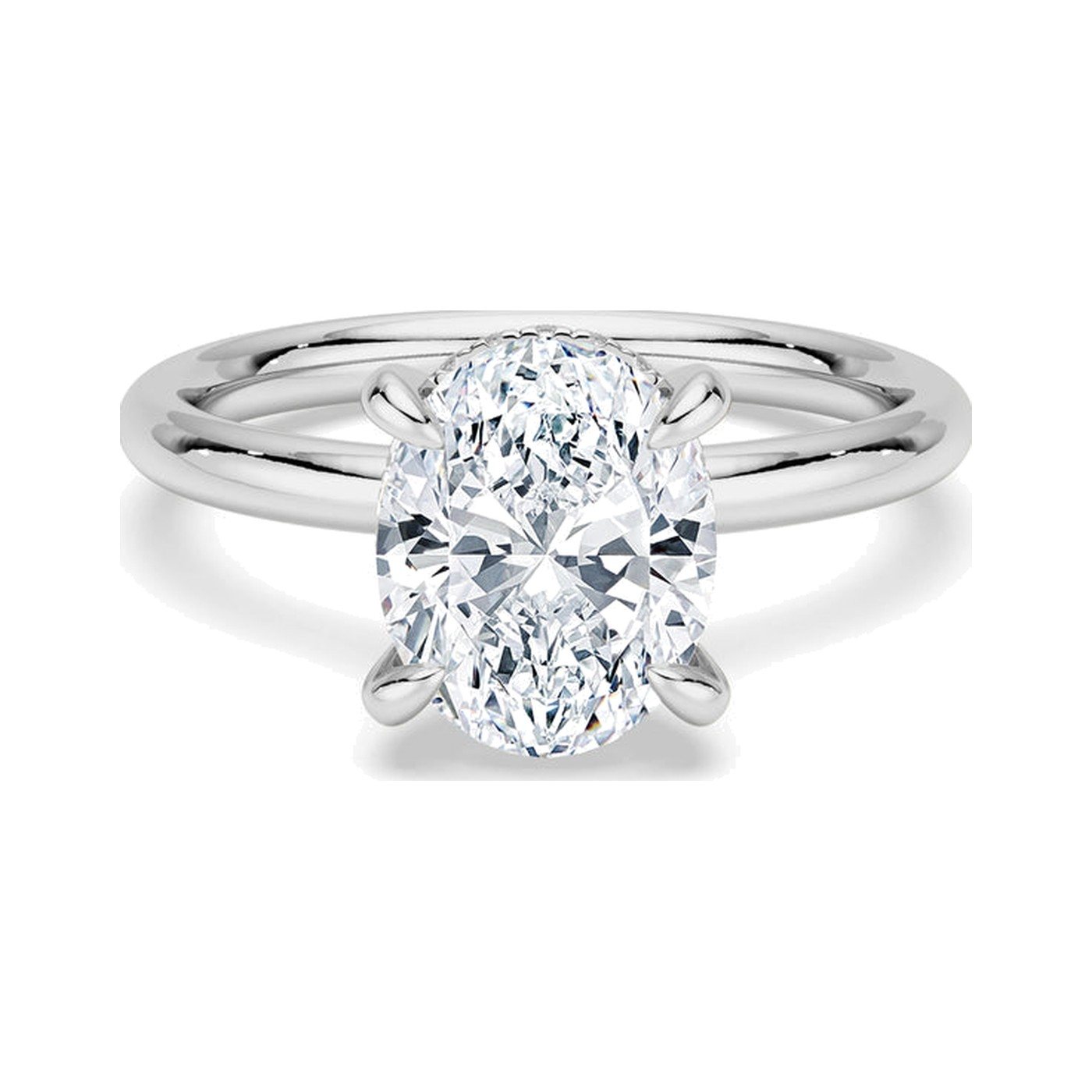 Oval Solitaire Ring — view 1