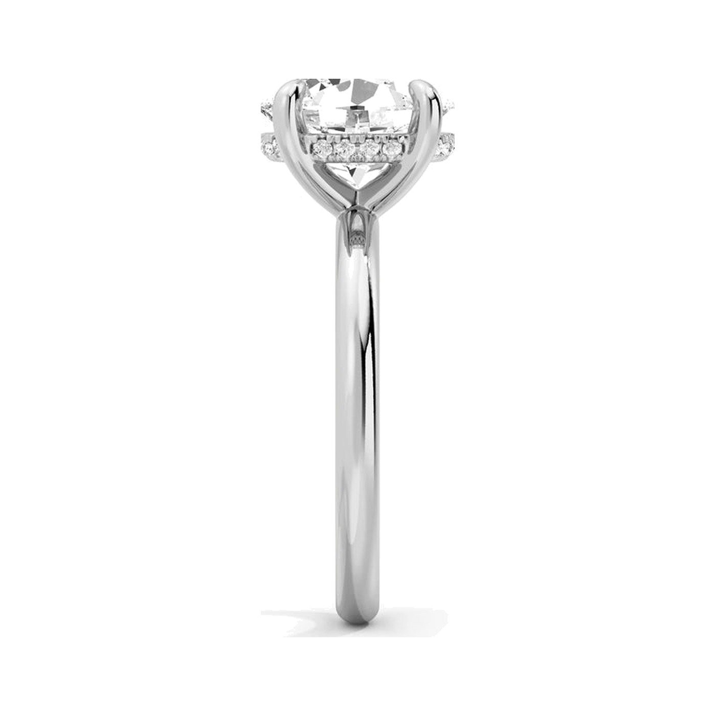 Oval Solitaire Ring — view 3