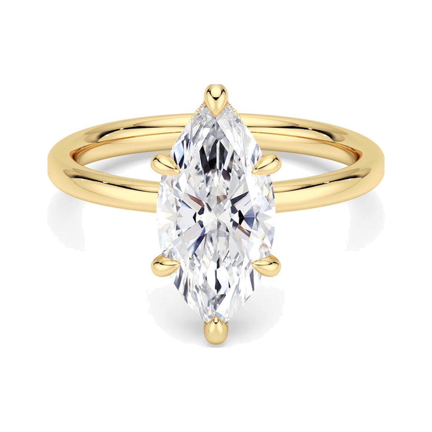 Marquise Hidden Halo Ring — view 1