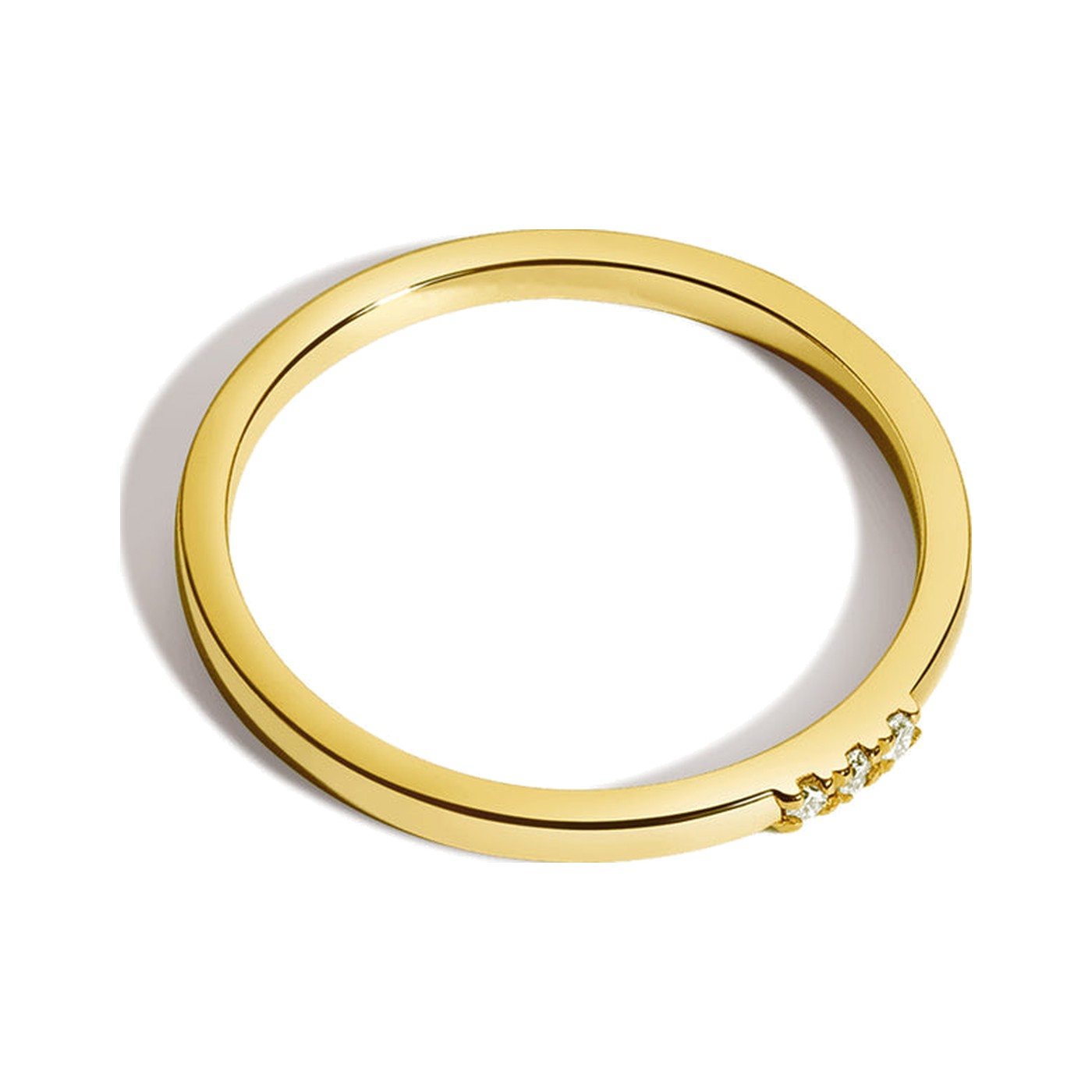 Three Stone Pavé Ring — view 2