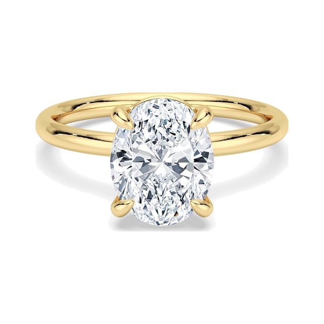 Oval Four Prong Solitaire