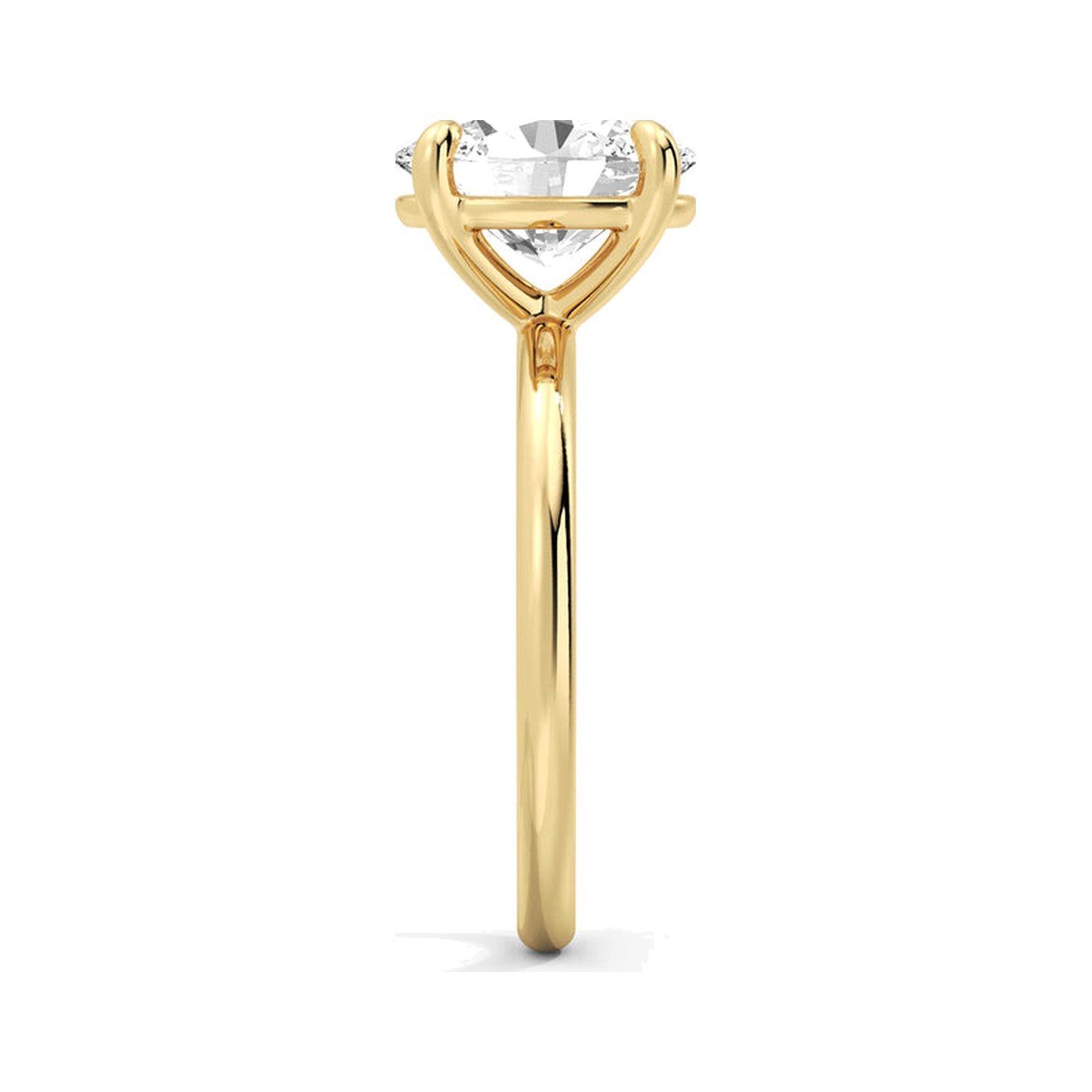 Oval Four Prong Solitaire — view 3