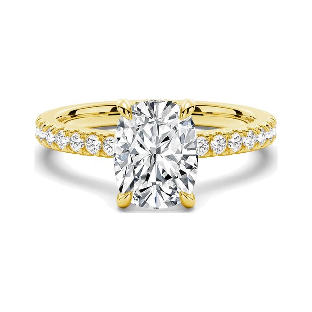 Cushion Hidden Halo Ring