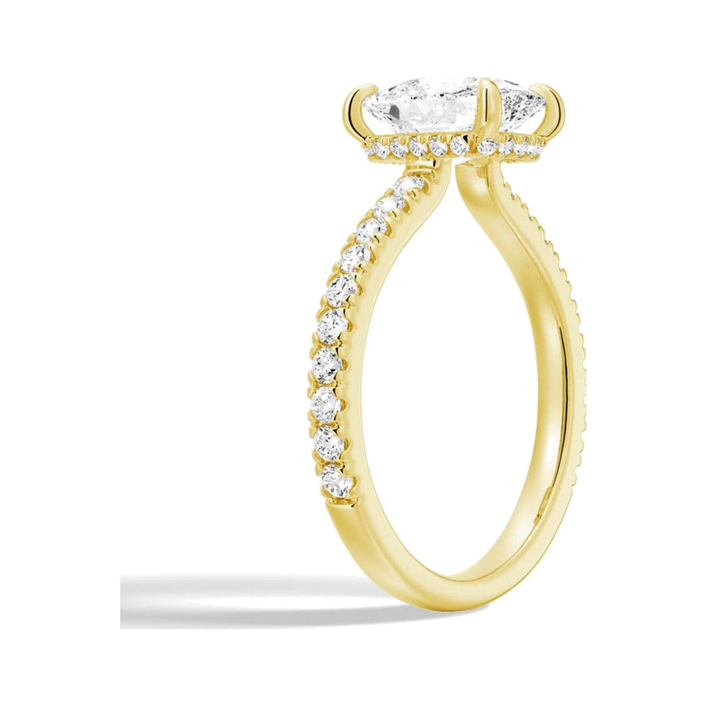 Cushion Hidden Halo Ring — view 2