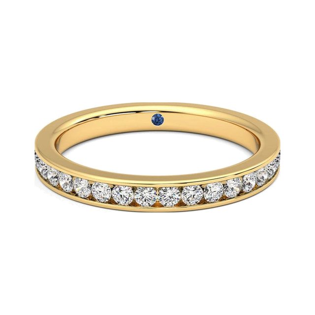 Channel Set Half Eternity Band