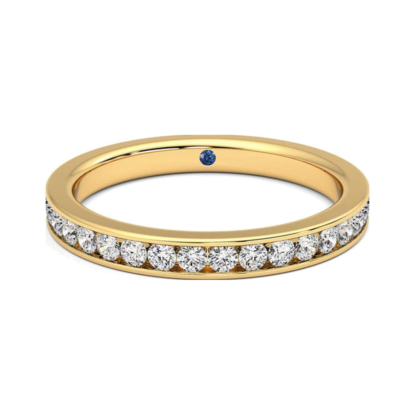 Channel Set Half Eternity Band — view 1