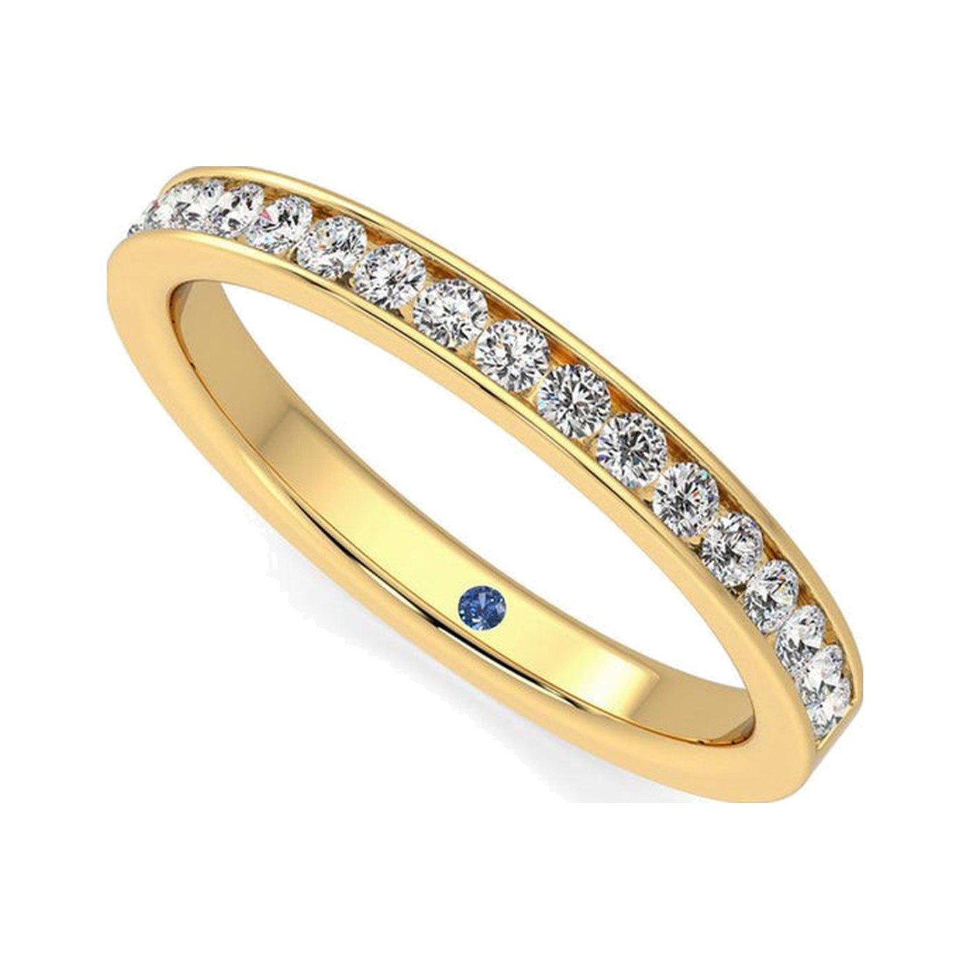 Channel Set Half Eternity Band — view 2
