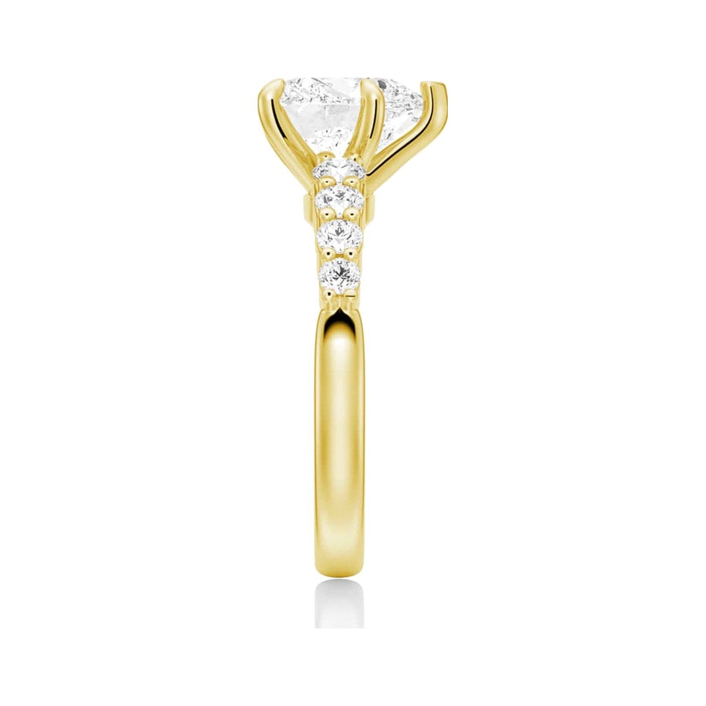 Heart Shared Prong Ring — view 3