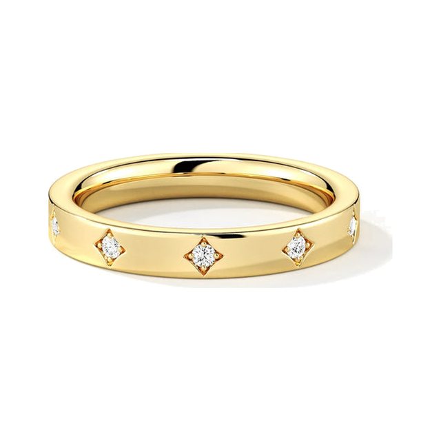 Star Set Lab-Created Moissanite Band