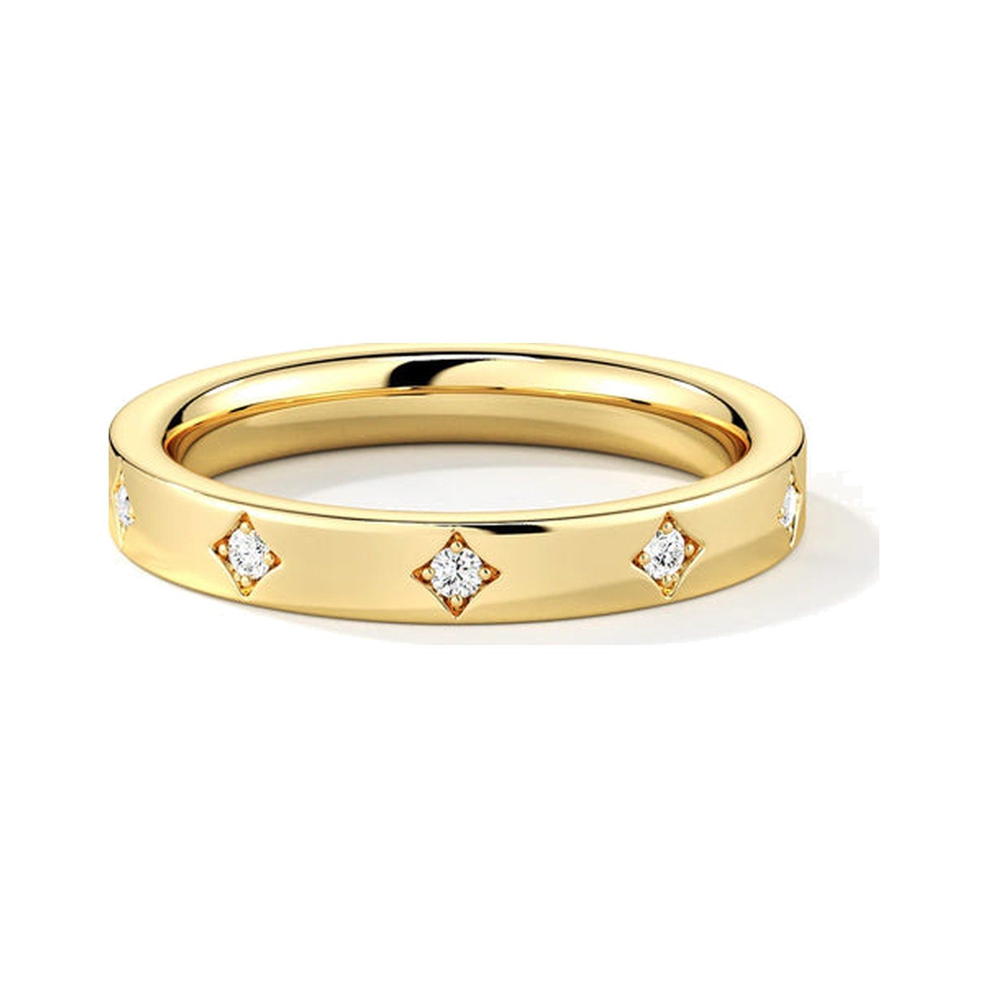 Star Set Lab-Created Moissanite Band — view 1