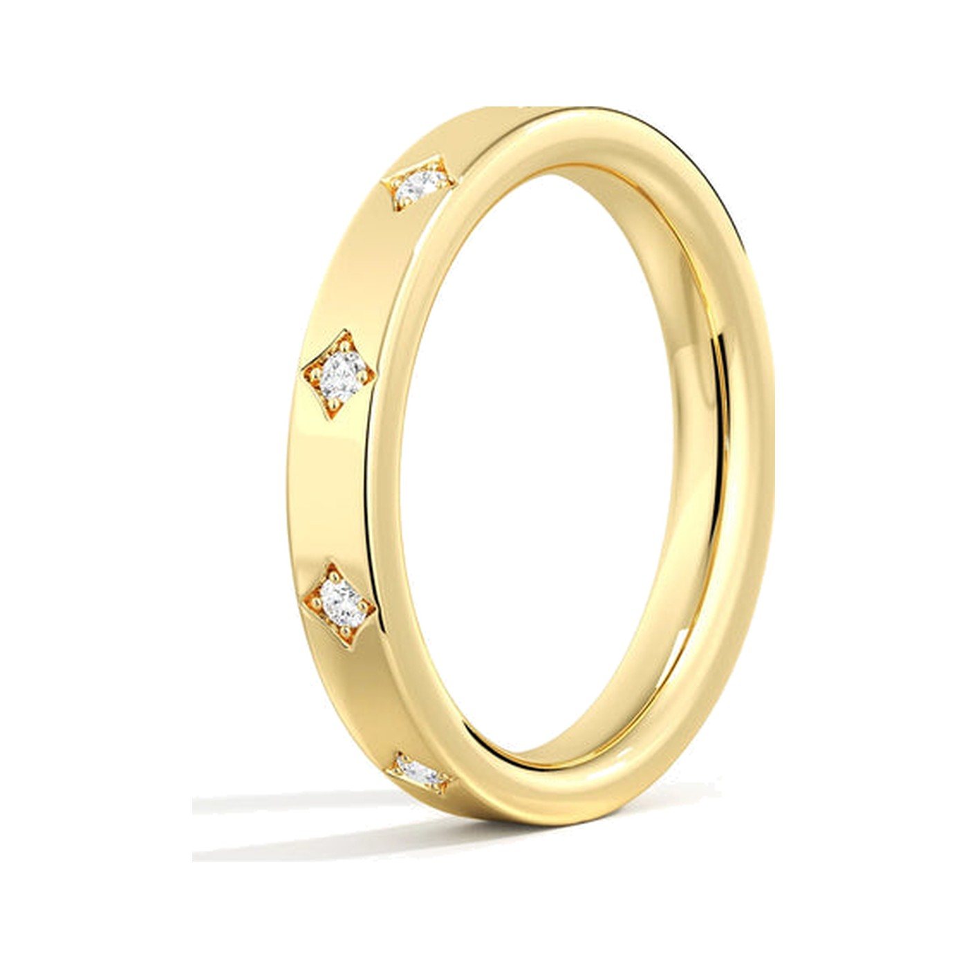 Star Set Lab-Created Moissanite Band — view 2