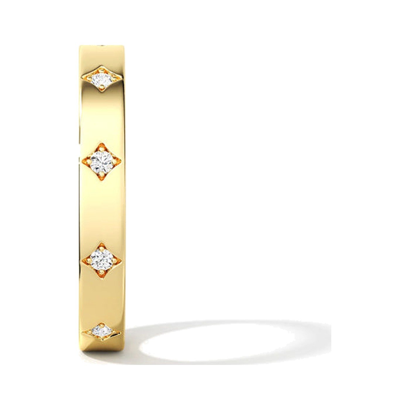 Star Set Lab-Created Moissanite Band — view 3
